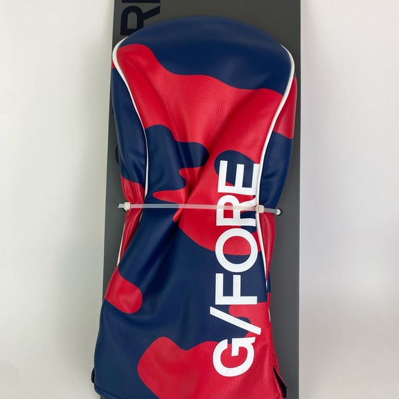 NWT G/Fore G4 Driver Headcover Camo Birdie Blue Red Polyurethane And Velour 4 Gs - Picture 4 of 7